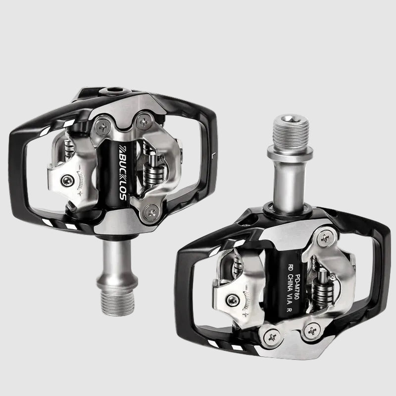 Bucklos PD-M780 bicycle pedals on a white background