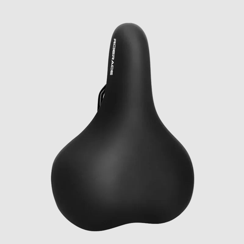 Black bicycle saddle with 'Fizik' branding on a white background