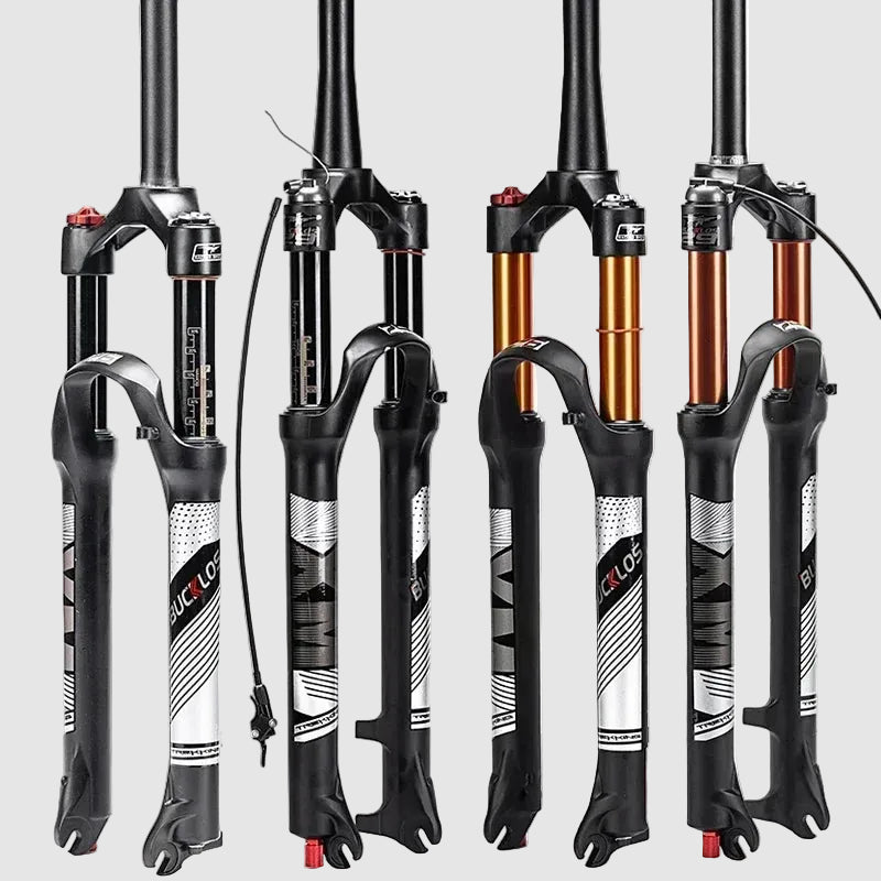 Set of bicycle shock absorbers on a white background